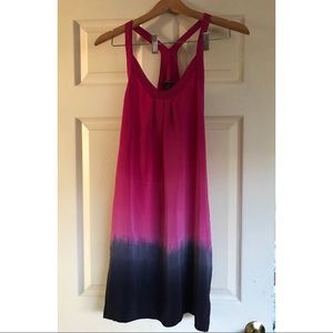 Lucky Brand 100% Silk Flowy Pink Ombre Top Medium